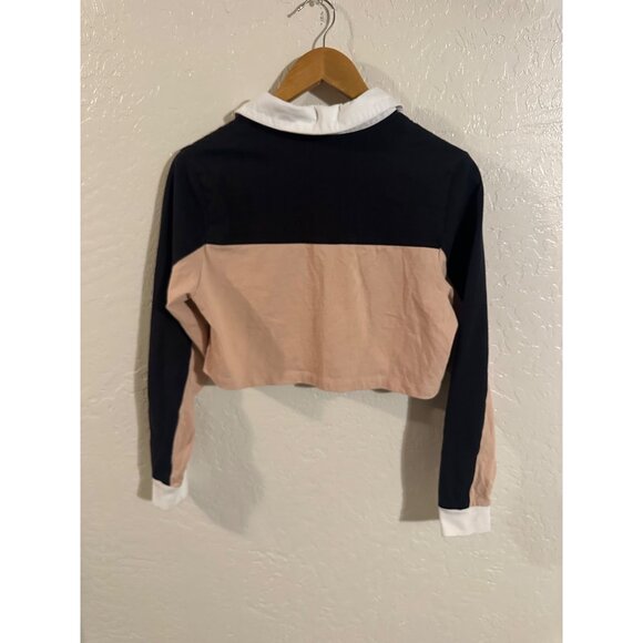 Adidas Y2K  Colorblock Cropped Collared Polo Top - Picture 8 of 8